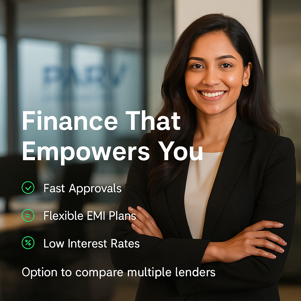 Happy customer using financial services